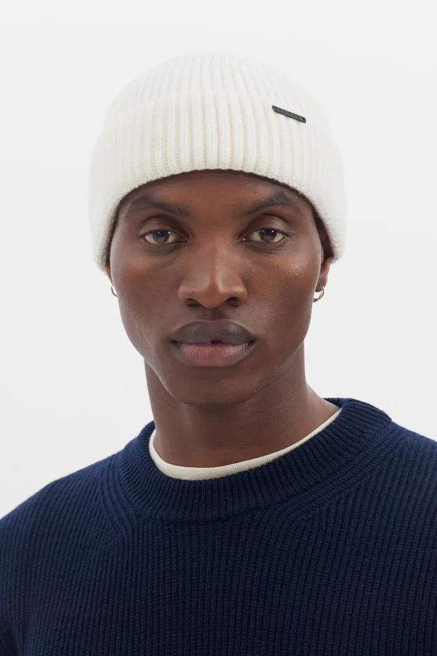 Men Norse Projects Beanies Hybrid Rib Beanie Stretch Wool Warm Grey