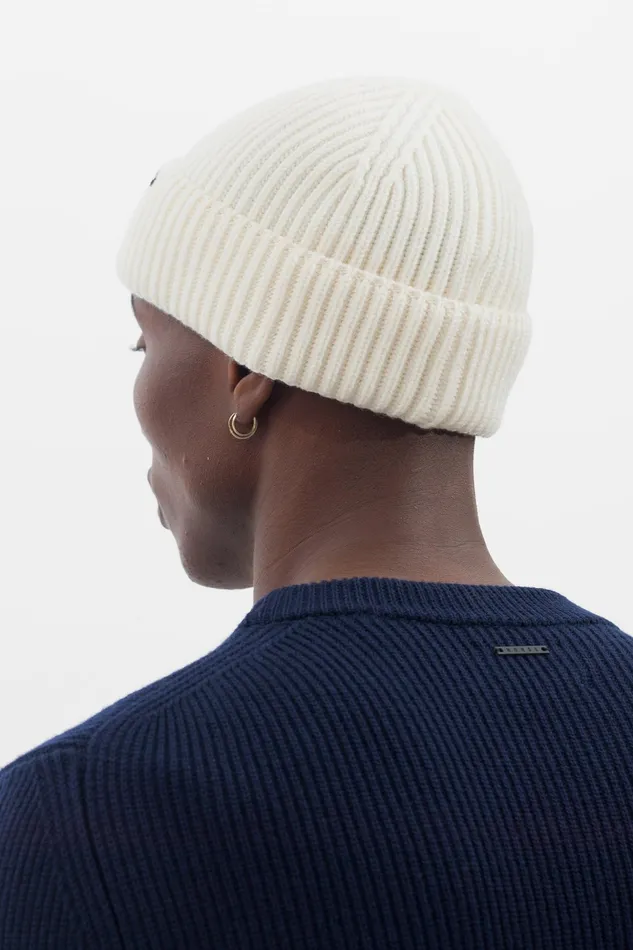 Men Norse Projects Beanies Hybrid Rib Beanie Stretch Wool Warm Grey