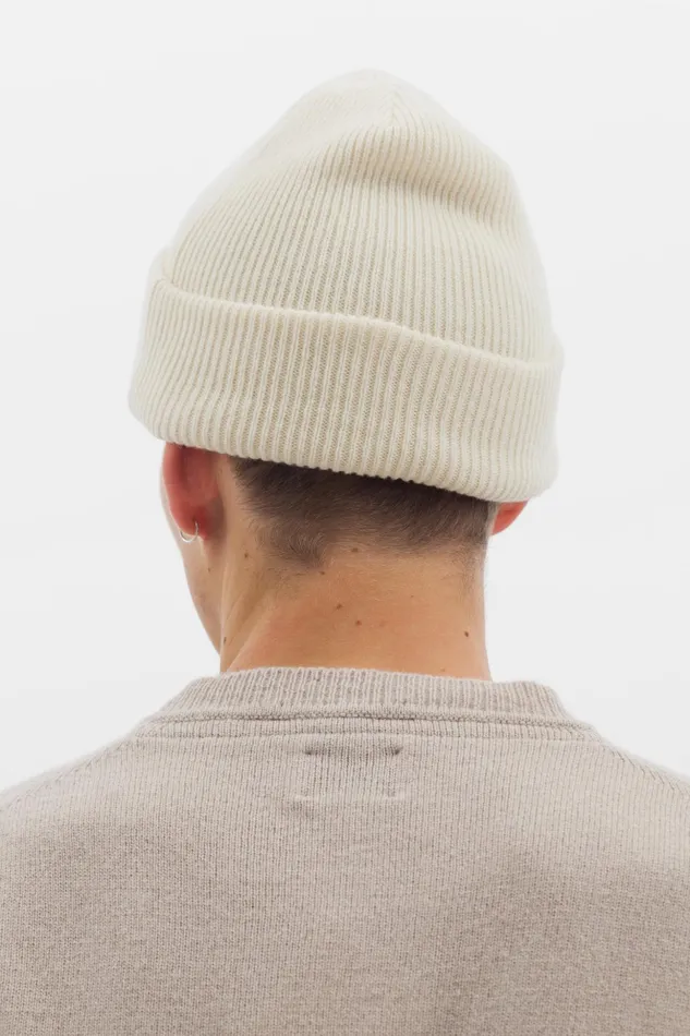 Men Norse Projects Beanies Wool Cotton Rib Beanie Dark Navy