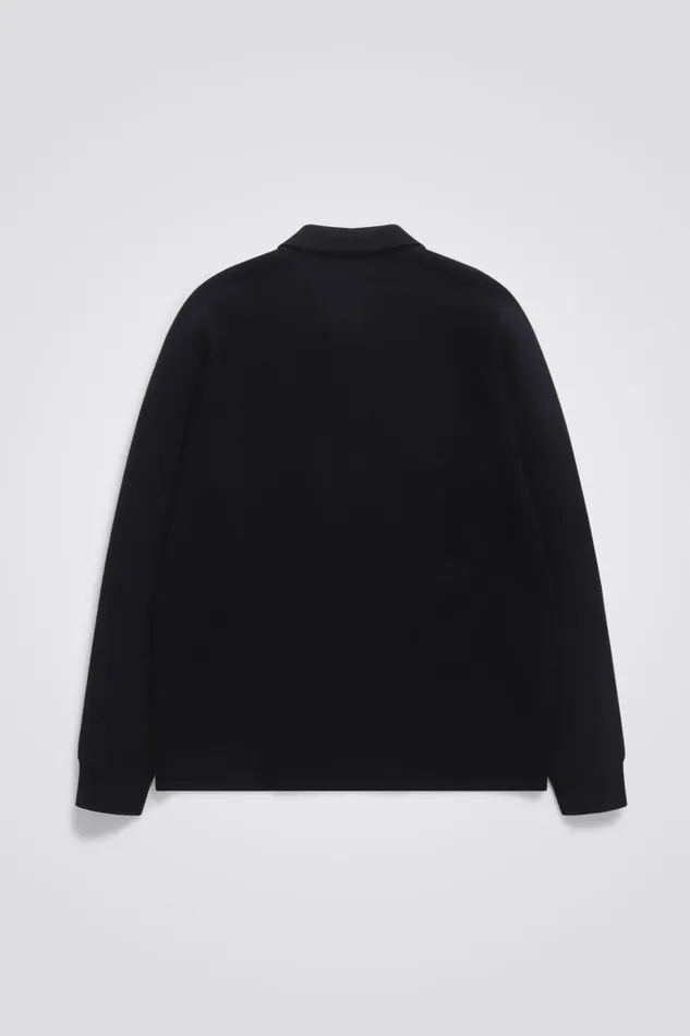 Men Norse Projects Knitwear Bjarne Milano Full Zip Jacket Dark Navy