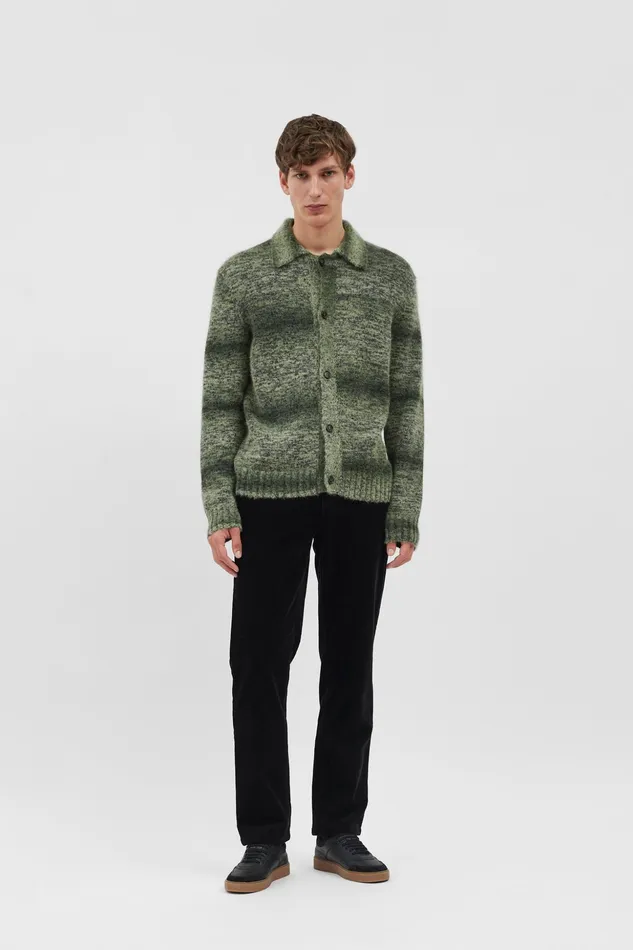 Men Norse Projects Knitwear Erik Space Dye Knit Jacket Army Green