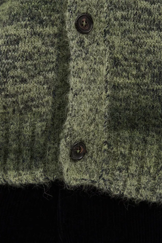 Men Norse Projects Knitwear Erik Space Dye Knit Jacket Army Green