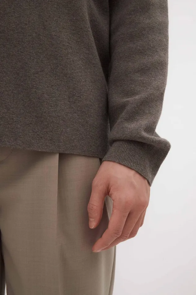 Men Norse Projects Knitwear Kian Merino Cotton Milano Polo Warm Grey