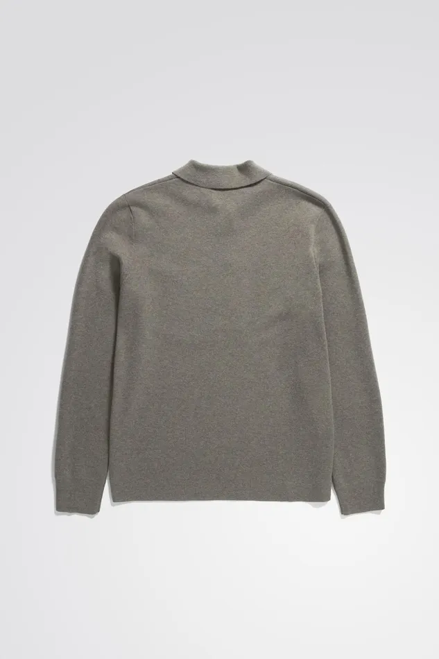 Men Norse Projects Knitwear Kian Merino Cotton Milano Polo Warm Grey
