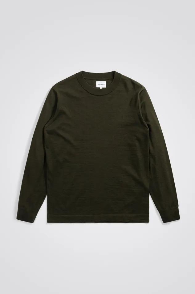 Men Norse Projects Knitwear Teis Tech Merino Sweater Army Green