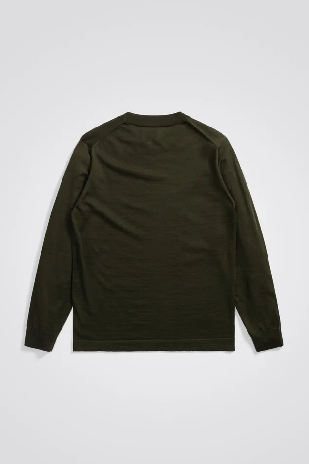 Men Norse Projects Knitwear Teis Tech Merino Sweater Army Green