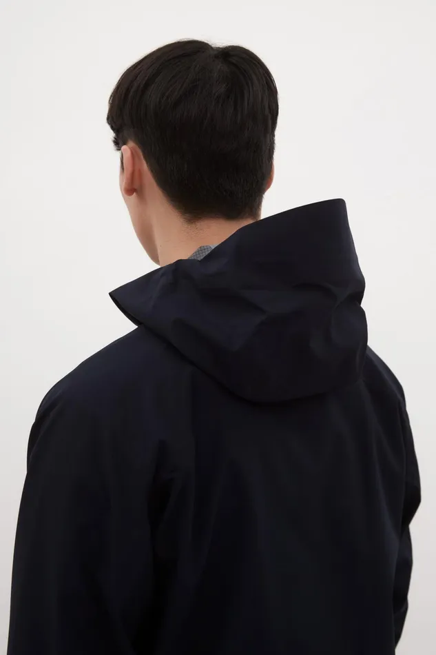 Men Norse Projects Outerwear 3L Waterproof Shell Jacket Dark Navy