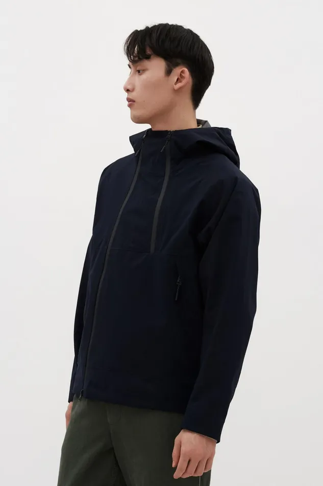 Men Norse Projects Outerwear 3L Waterproof Shell Jacket Dark Navy