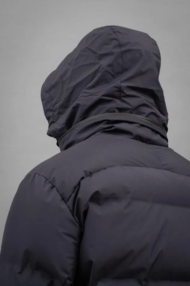 Men Norse Projects Outerwear Stand Collar Short Down Jacket Pertex Shield Dark Navy
