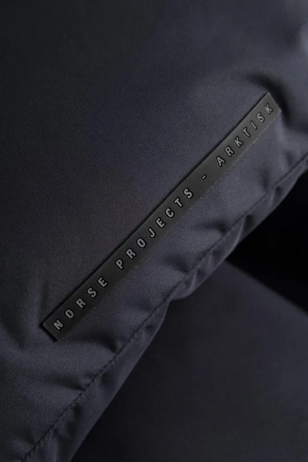 Men Norse Projects Outerwear Stand Collar Short Down Jacket Pertex Shield Dark Navy