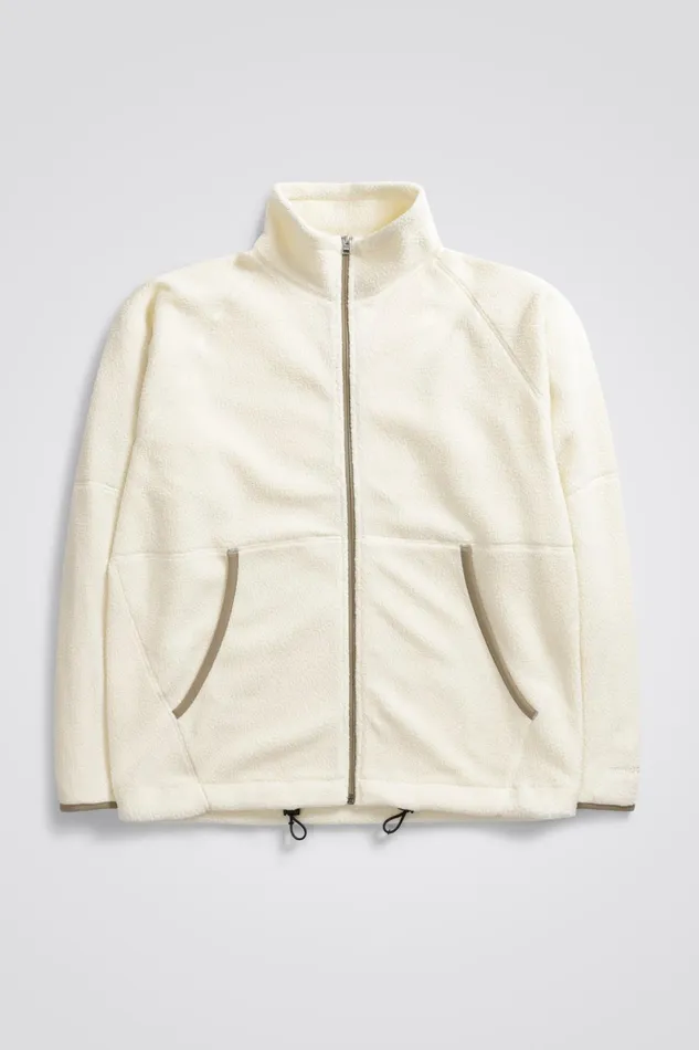 Men Norse Projects Outerwear Tycho Fleece Full Zip Jacket Ecru