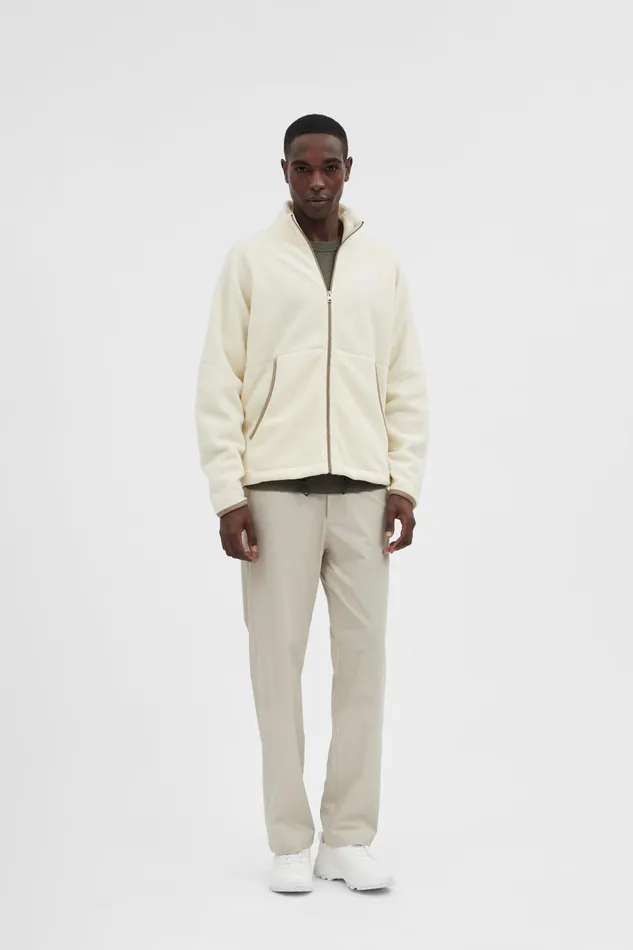 Men Norse Projects Outerwear Tycho Fleece Full Zip Jacket Ecru