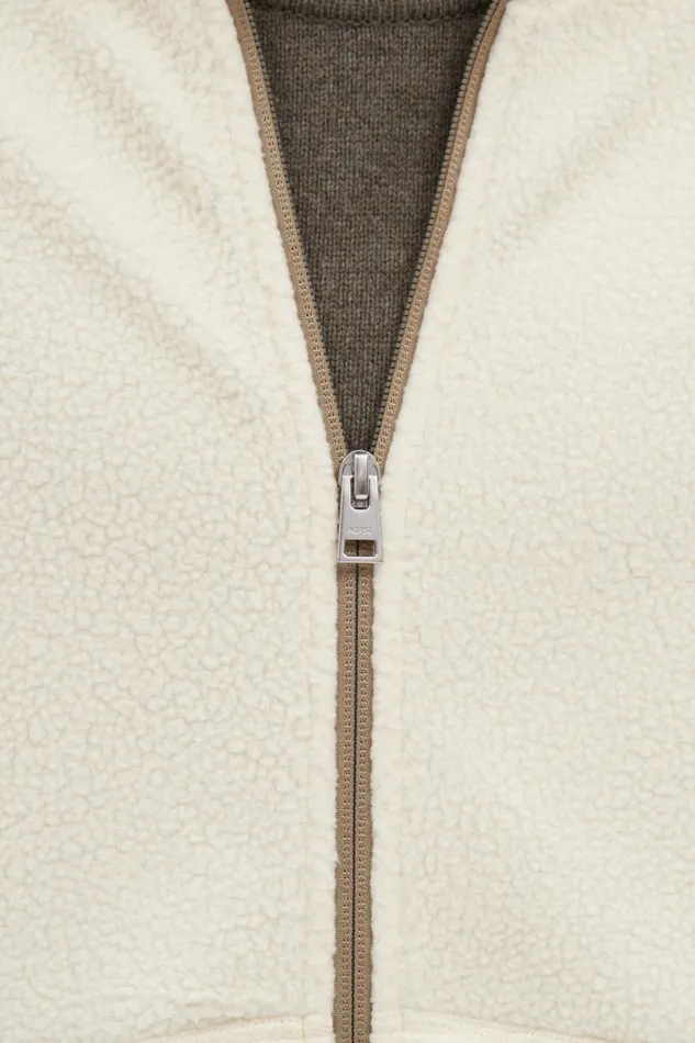 Men Norse Projects Outerwear Tycho Fleece Full Zip Jacket Ecru