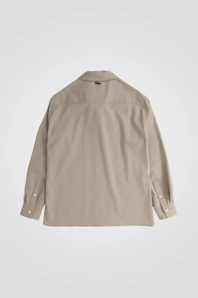 Men Norse Projects Shirting Carsten Light Wool LS Shirt Light Khaki