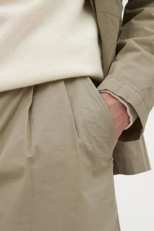 Men Norse Projects Shorts Benn Relaxed Typewriter Pleated Short Clay
