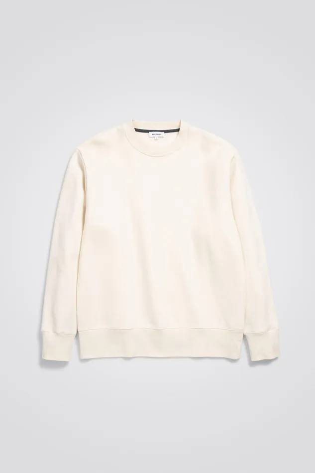 Men Norse Projects Sweatshirts Organic Brushed Cotton Sweatshirt Ecru