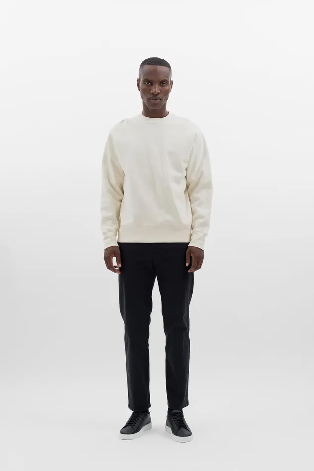 Men Norse Projects Sweatshirts Organic Brushed Cotton Sweatshirt Ecru