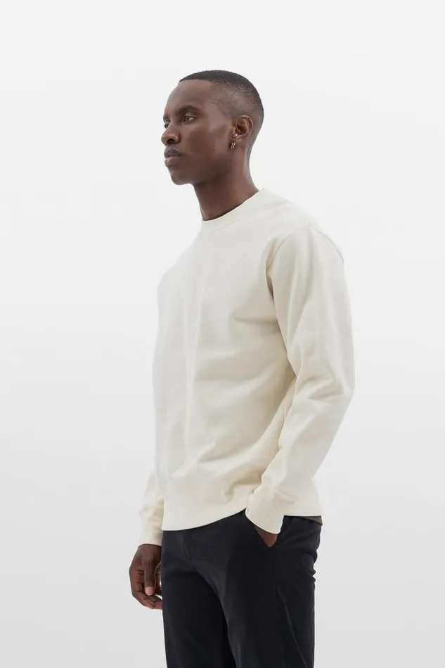 Men Norse Projects Sweatshirts Organic Brushed Cotton Sweatshirt Ecru