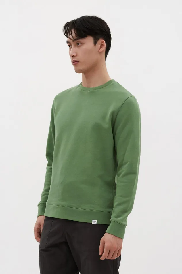 Men Norse Projects Sweatshirts Vagn Classic Crew Linden Green