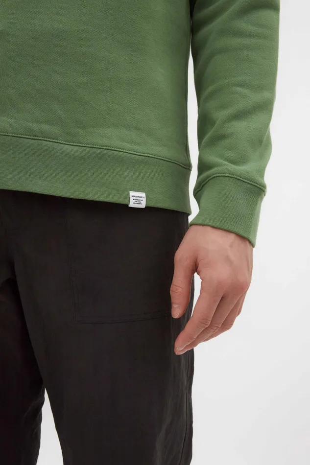 Men Norse Projects Sweatshirts Vagn Classic Crew Linden Green