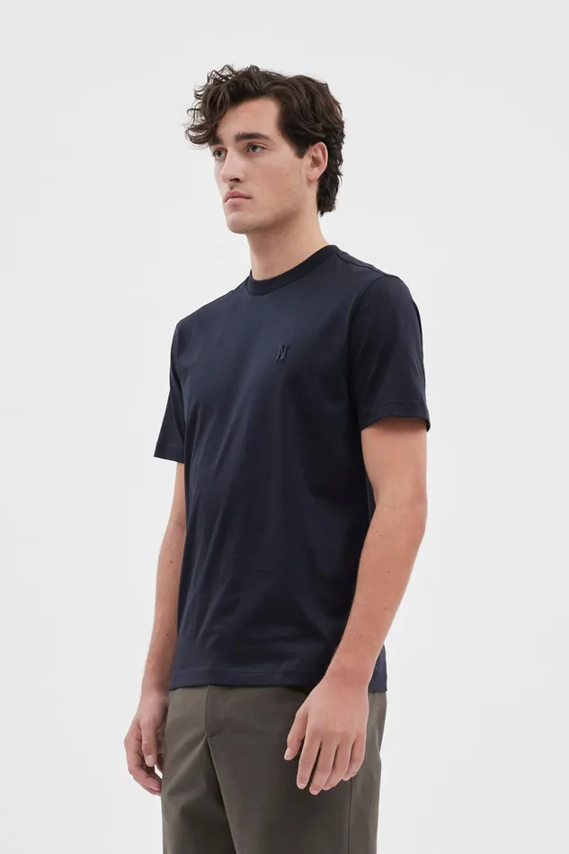 Men Norse Projects TShirts Johannes N Logo Tshirt Dark Navy