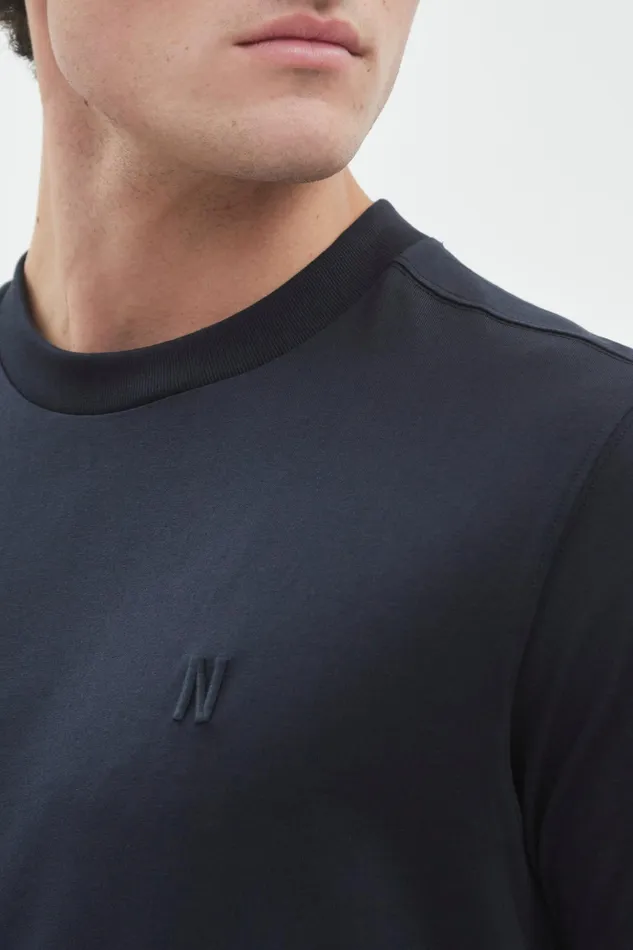 Men Norse Projects TShirts Johannes N Logo Tshirt Dark Navy