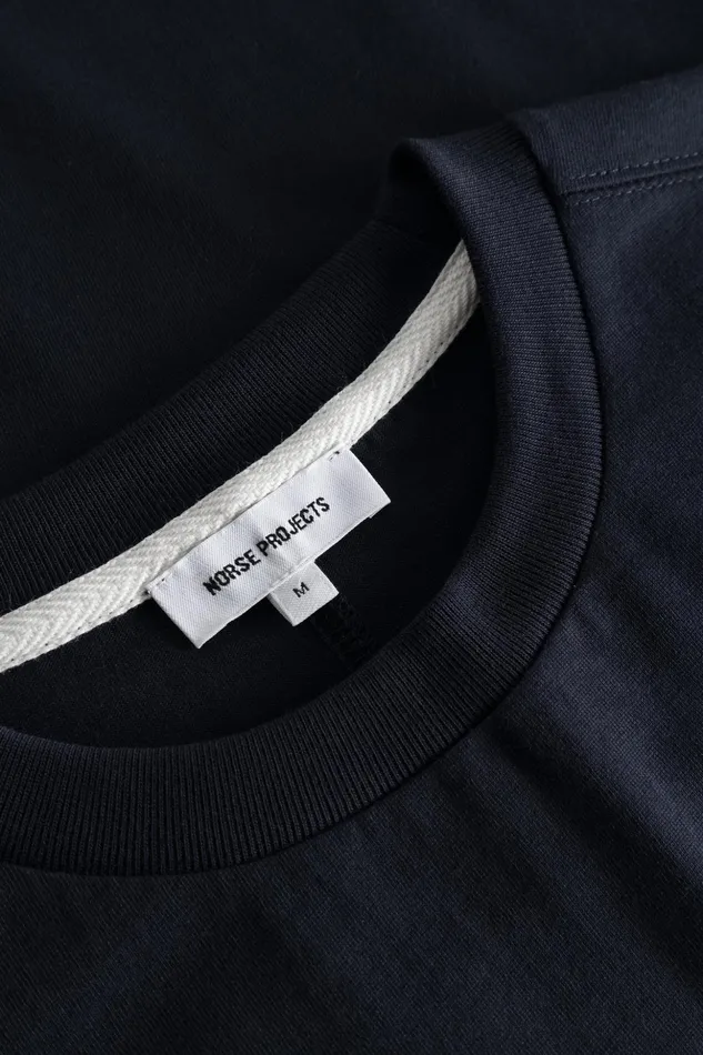 Men Norse Projects TShirts Johannes N Logo Tshirt Dark Navy