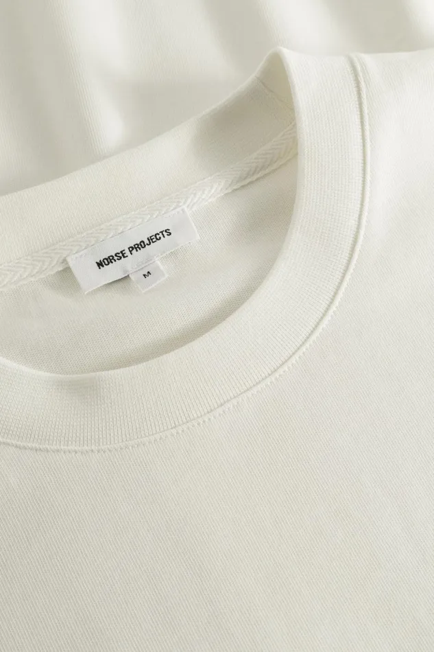 Men Norse Projects TShirts Simon Loose Organic Heavy Jersey Large N TShirt Ecru
