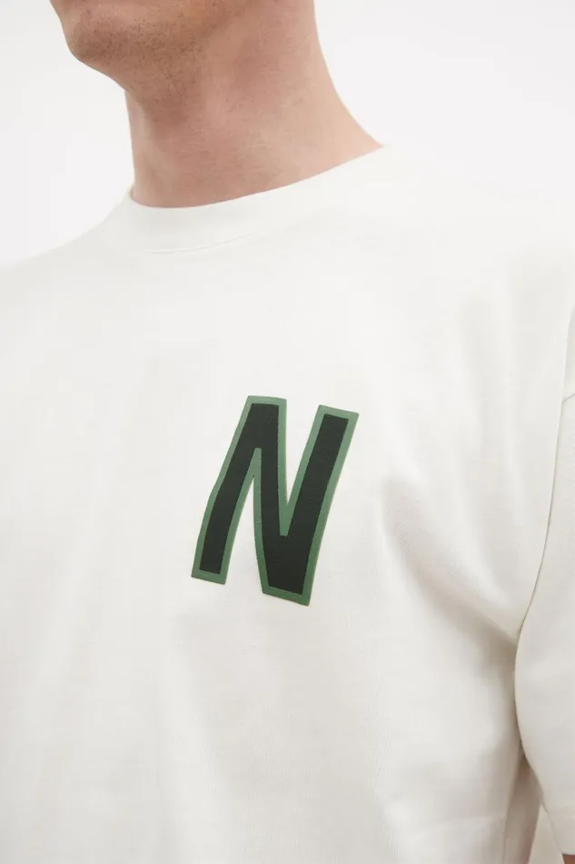 Men Norse Projects TShirts Simon Loose Organic Heavy Jersey Large N TShirt Ecru