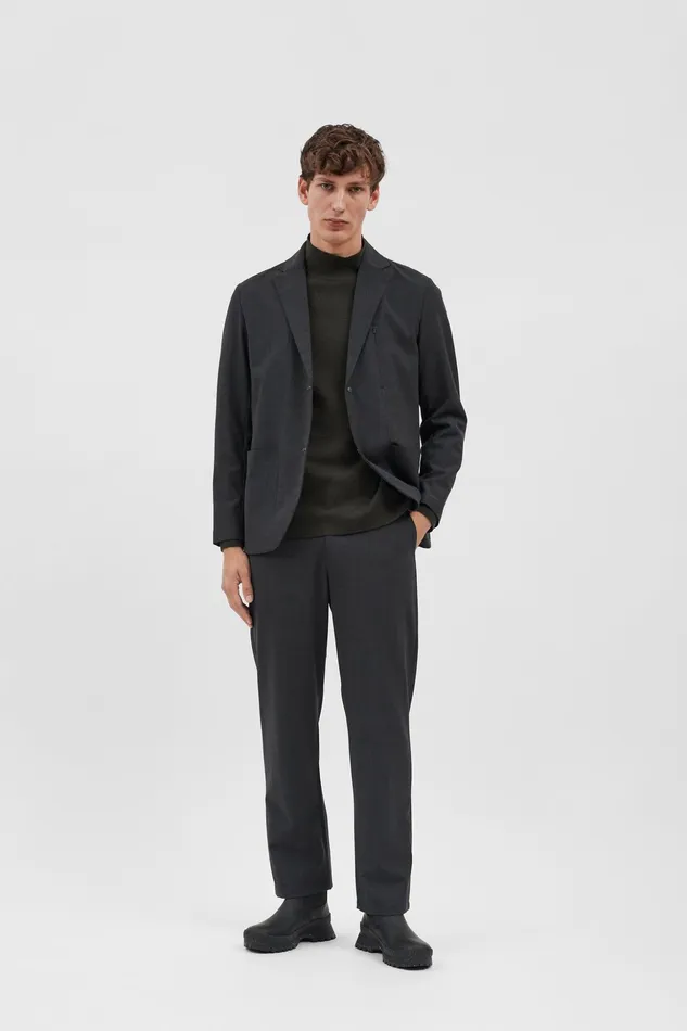 Men Norse Projects Trousers Aaren Cordura Tech Wool Trouser Charcoal Melange