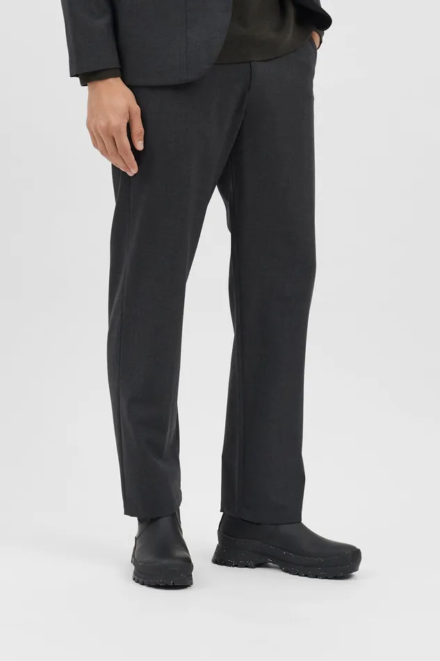 Men Norse Projects Trousers Aaren Cordura Tech Wool Trouser Charcoal Melange