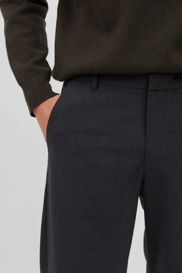 Men Norse Projects Trousers Aaren Cordura Tech Wool Trouser Charcoal Melange