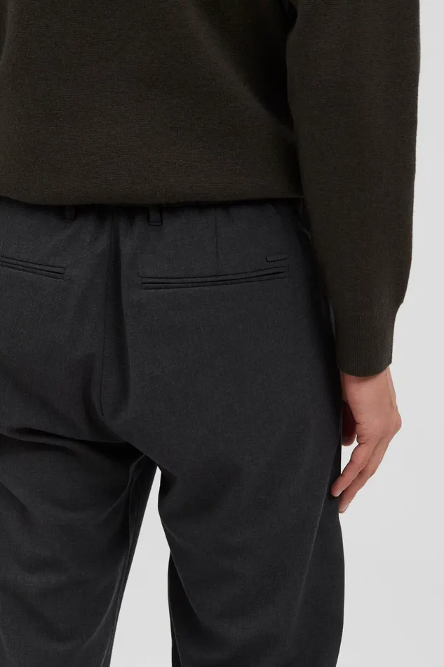 Men Norse Projects Trousers Aaren Cordura Tech Wool Trouser Charcoal Melange