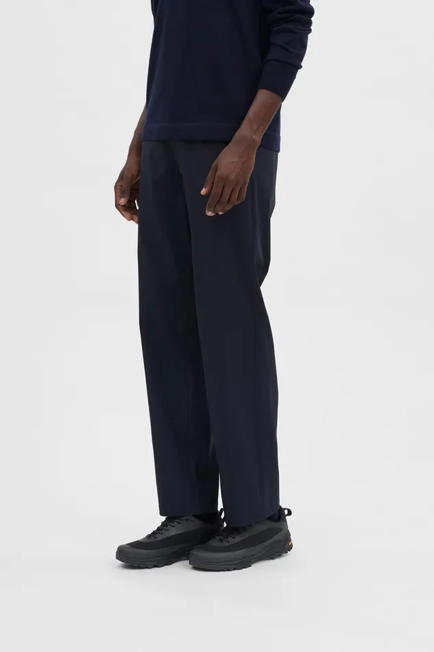 Men Norse Projects Trousers Aaren Travel Light Dark Navy
