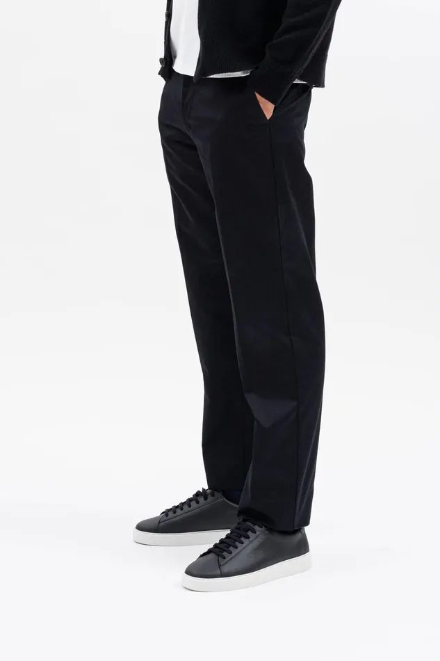 Men Norse Projects Trousers Andersen Gabardine Chino Black