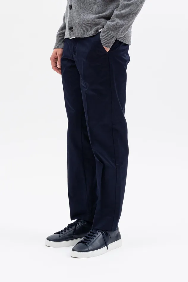 Men Norse Projects Trousers Andersen Gabardine Chino Dark Navy