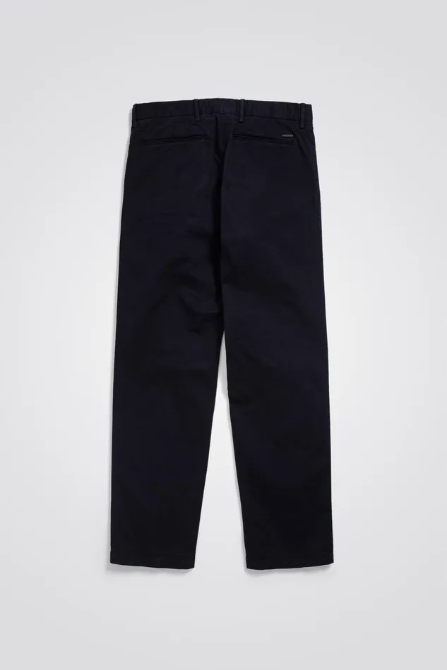 Men Norse Projects Trousers Aros Regular Italian Brushed Twill Chino Dark Navy