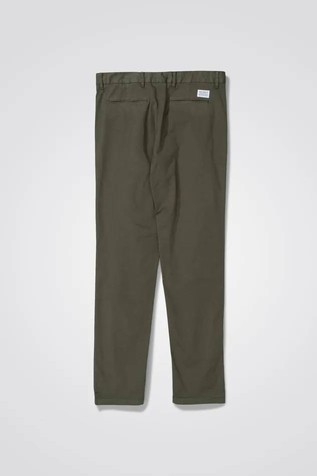 Men Norse Projects Trousers Aros Slim Light Stretch Chino Ivy Green