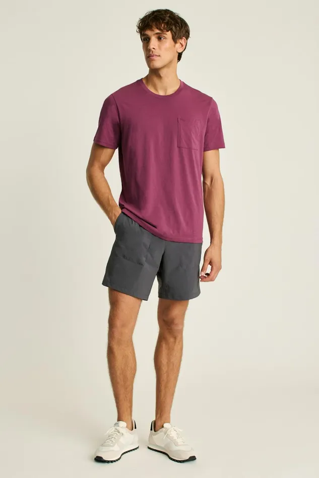 Men Organic Cotton Pocket Tee Burgundy Bonobos Short Sleeve Tees