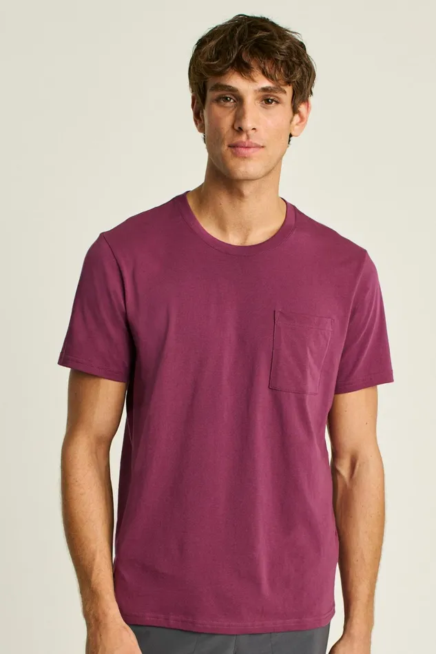 Men Organic Cotton Pocket Tee Burgundy Bonobos Short Sleeve Tees