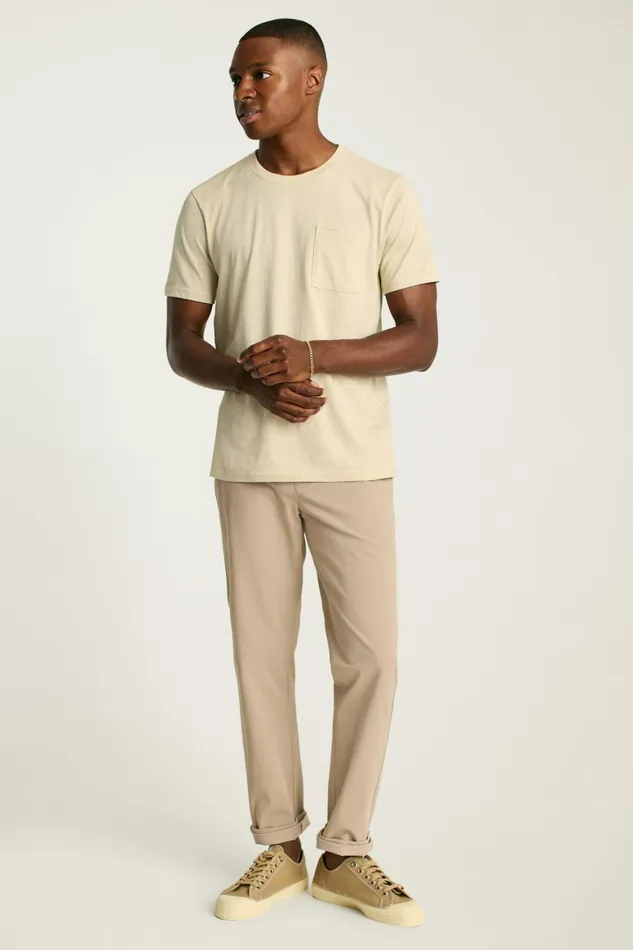 Men Organic Cotton Pocket Tee Heather Oatmeal Bonobos Short Sleeve Tees