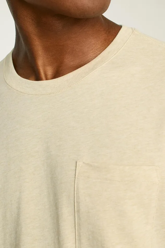 Men Organic Cotton Pocket Tee Heather Oatmeal Bonobos Short Sleeve Tees
