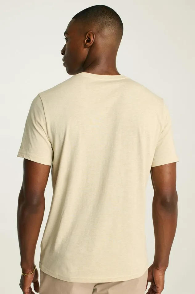 Men Organic Cotton Pocket Tee Heather Oatmeal Bonobos Short Sleeve Tees