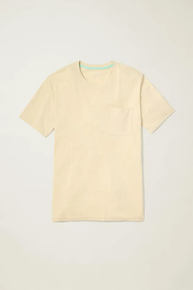 Men Organic Cotton Pocket Tee Heather Oatmeal Bonobos Short Sleeve Tees
