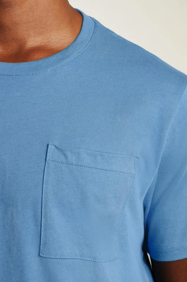 Men Organic Cotton Tee Moody Blue Bonobos Short Sleeve Tees