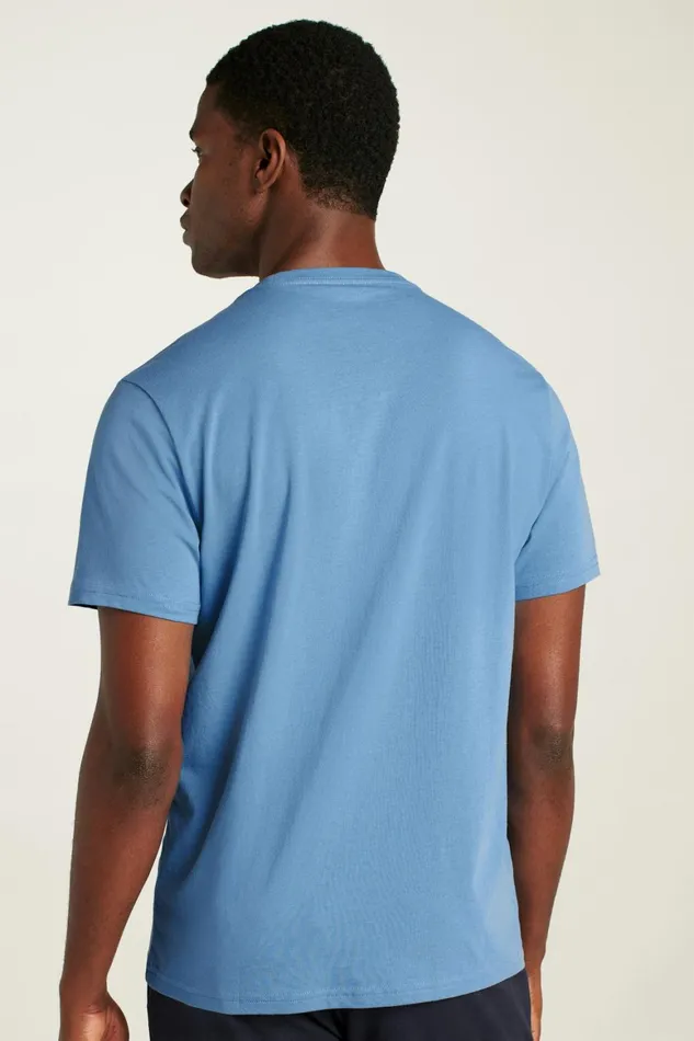 Men Organic Cotton Tee Moody Blue Bonobos Short Sleeve Tees