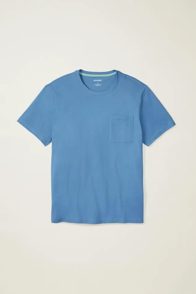 Men Organic Cotton Tee Moody Blue Bonobos Short Sleeve Tees