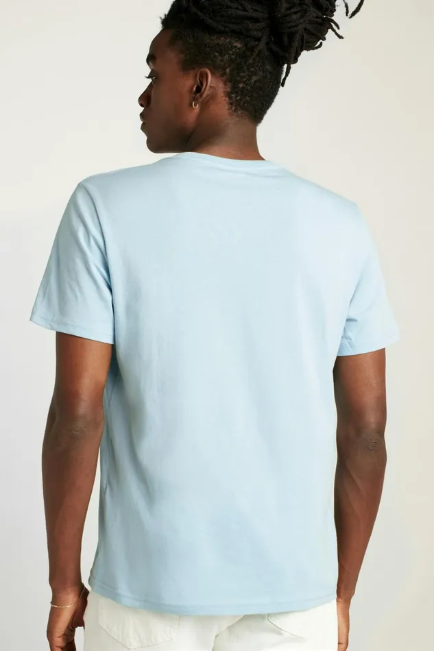 Men Organic Cotton VNeck Tee Blue Stratosphere Bonobos Short Sleeve Tees
