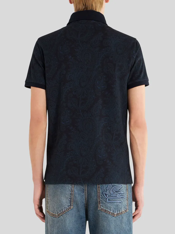 Men Paisley Cotton Polo Shirt Etro Polo Shirts