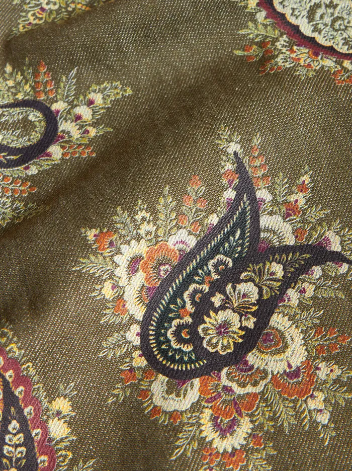 Men Paisley Denim Overshirt Etro Coats And Outerwear